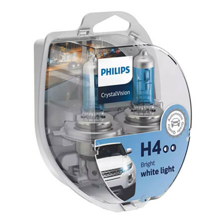 ΛΑΜΠΕΣ PHILLIPS H4 CRYSTAL VISION 12342CVSM (ΣΕΤ)