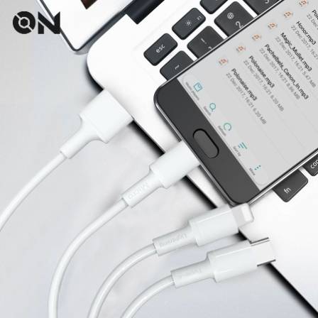 ON Mobile Accessories Καλώδιο USB Φόρτισης 3 Σε 1 Για Lightning Micro Type-c Λευκό (99733)