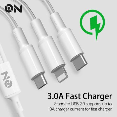 ON Mobile Accessories Καλώδιο USB Φόρτισης 3 Σε 1 Για Lightning Micro Type-c Λευκό (99733)