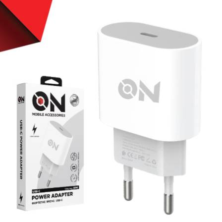 ON Mobile Accessories Φορτιστής USB-C 20W Λευκός (99736)