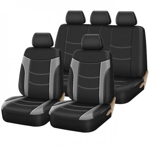 Καλύμματα Αυτοκινήτου Super Sport All In One Μαύρο-Γκρι Σετ 11Τμχ