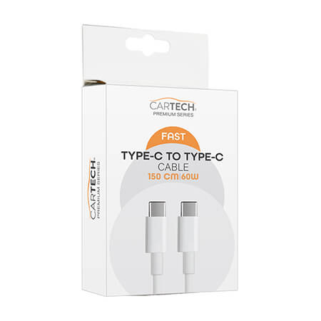 ΚΑΛΩΔΙΟ ΦΟΡΤΙΣΗΣ & ΜΕΤΑΦΟΡΑΣ ΔΕΔΟΜΕΝΩΝ TYPE-C TO TYPE-C 60W 1.5M FAST CHARGE PREMIUM SERIES – 29673