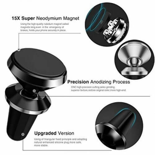 Βάση Κινητού Τηλεφώνου Μαγνητική Για Τον Αεραγωγό