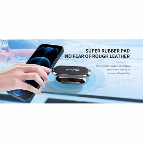 Βάση Κινητού Τηλεφώνου Μαγνητική Tranyco Z7 Ασημί-Μαύρο